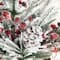 Glitzhome® 21" Christmas Red Sleigh Frosted Floral Centerpiece